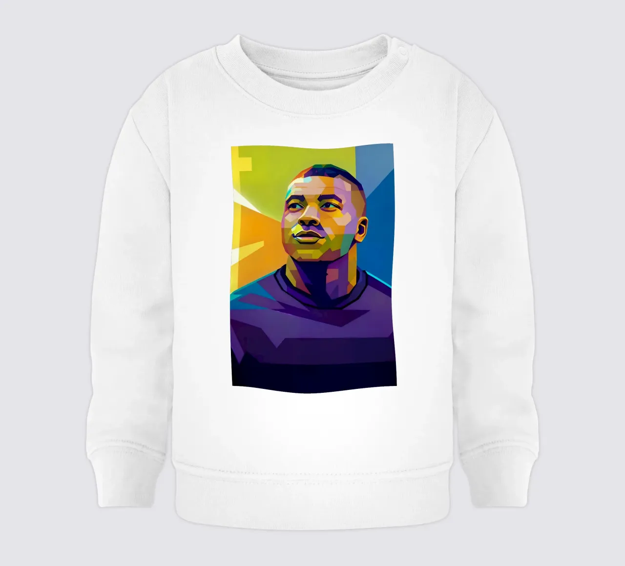 Kylian Mbappe wpap potrait neon sudadera de bebé de BONANZA