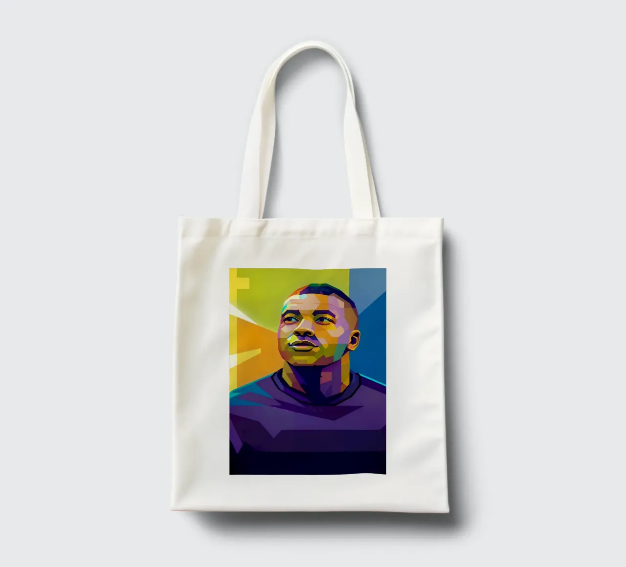 Kylian Mbappe wpap potret neon jute draagtas van BONANZA