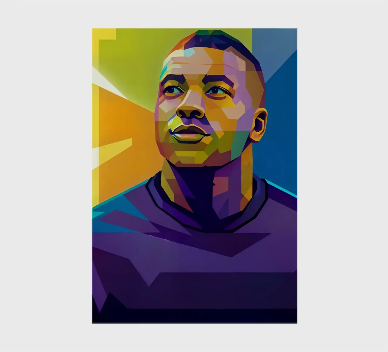 Kylian Mbappe wpap potrait neon notebook by BONANZA