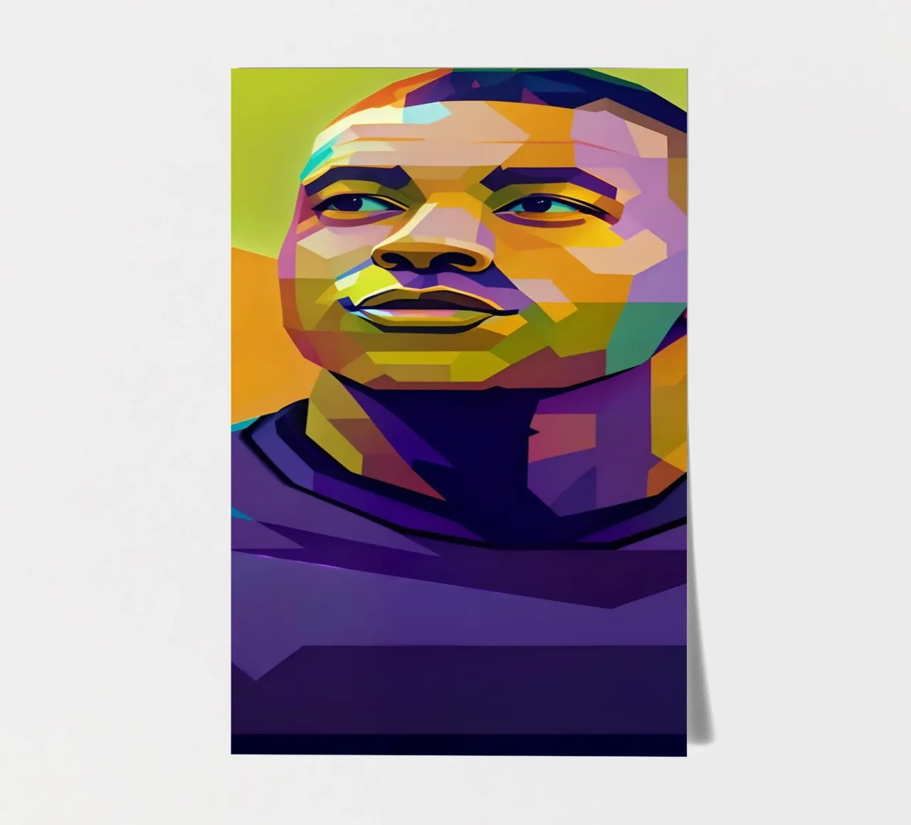 Kylian Mbappe wpap potrait neon Stickerbogen von BONANZA