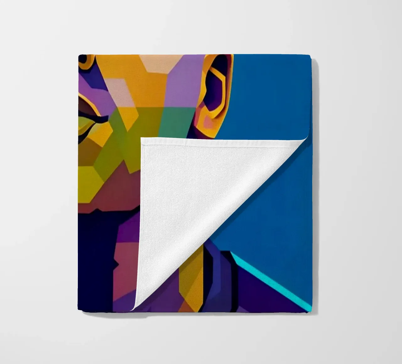 Kylian Mbappe wpap ritratto al neon telo mare da BONANZA