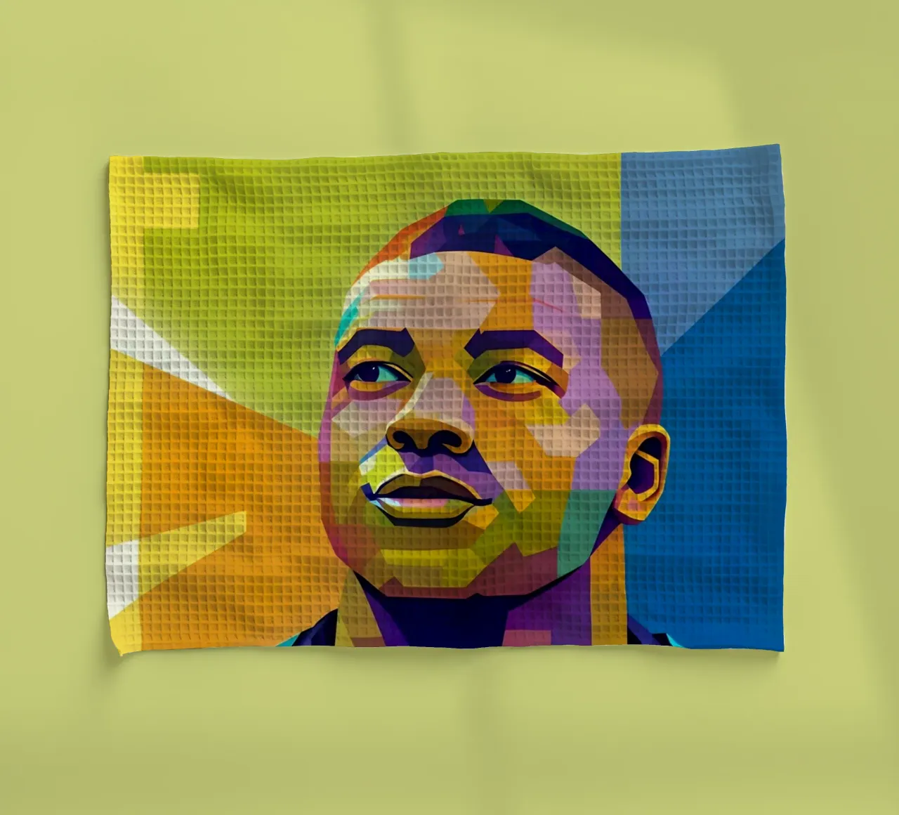 Kylian Mbappe wpap potrait neon torchon de BONANZA