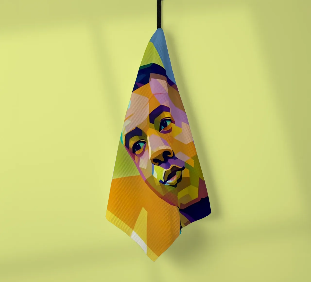 Kylian Mbappe wpap potrait neon torchon de BONANZA
