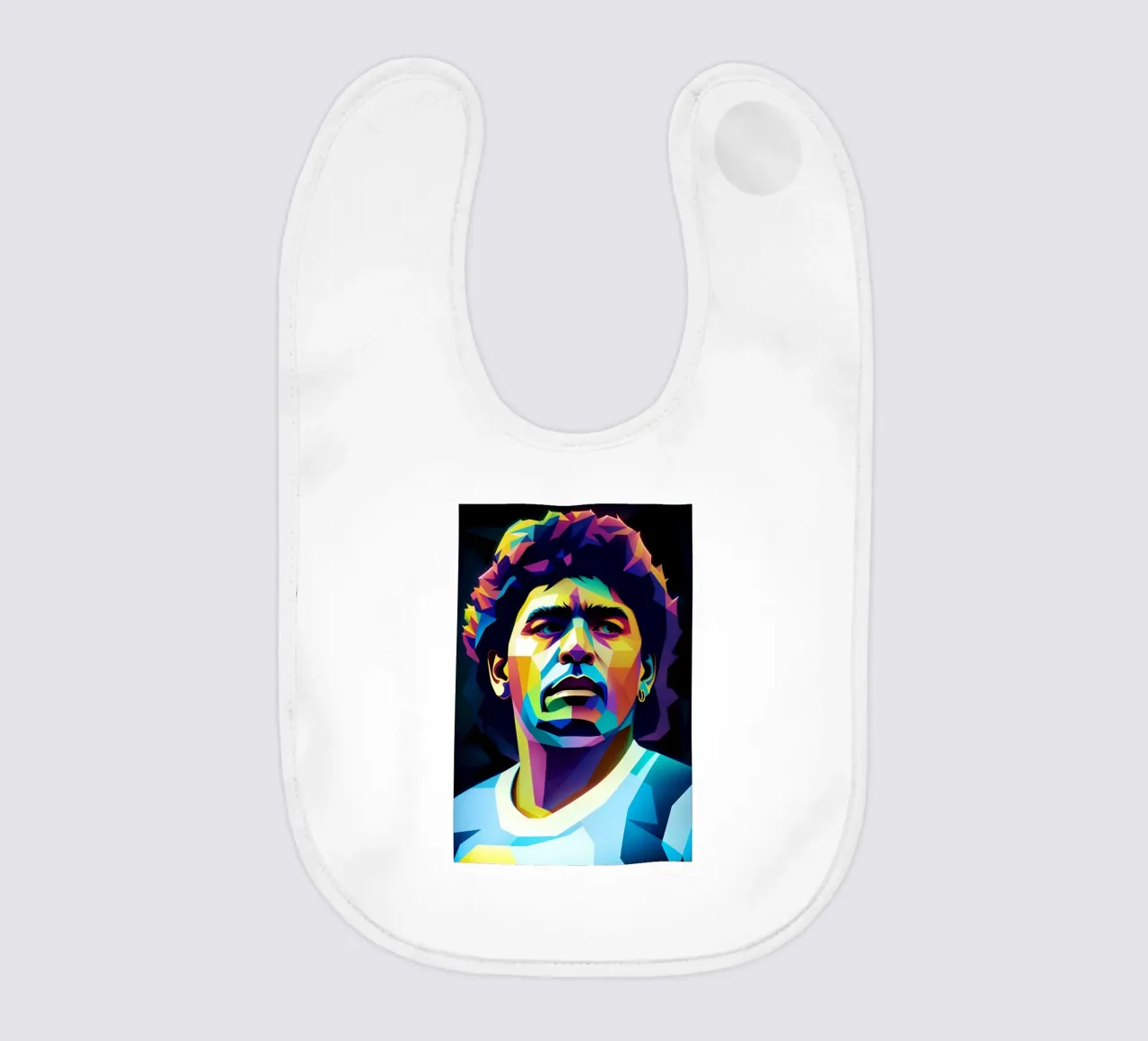 Diego Maradona wpap potrait neon Babylätzchen von BONANZA