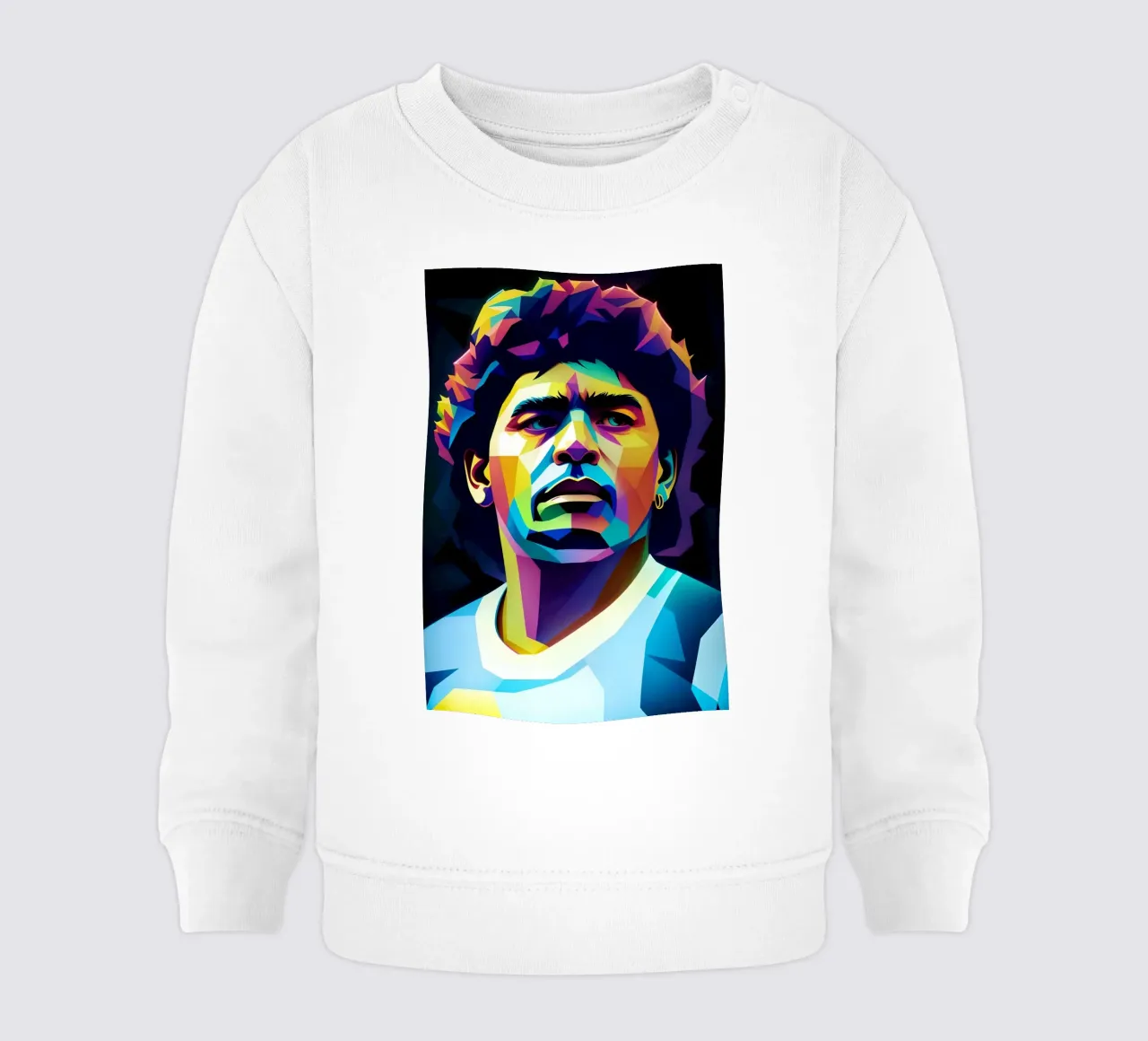 Diego Maradona wpap potrait neon sudadera de bebé de BONANZA