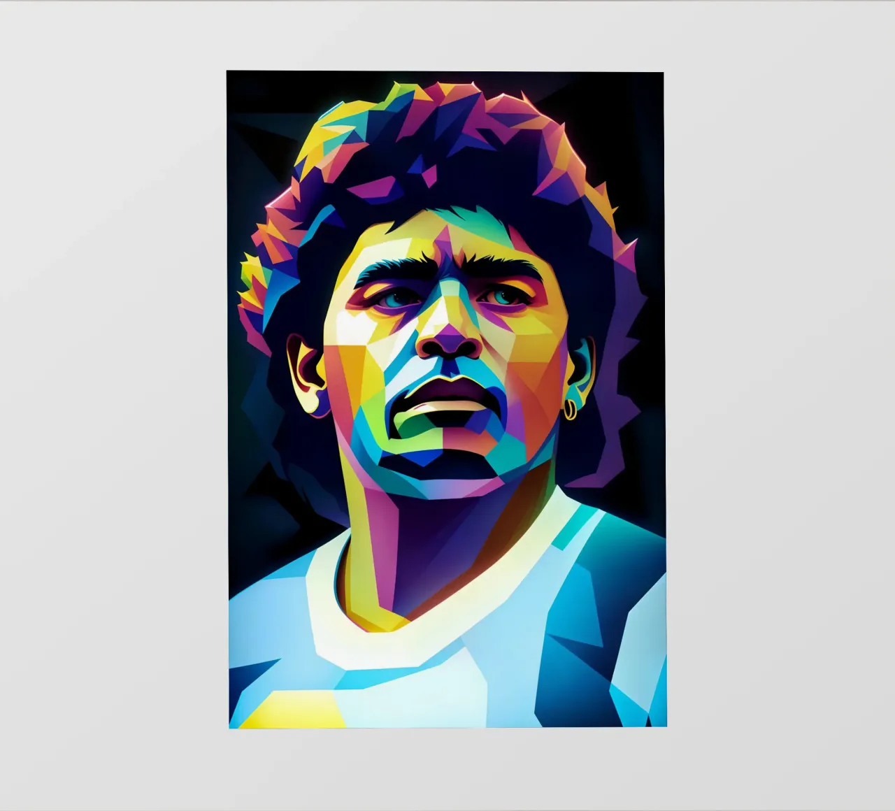 Diego Maradona ritratto wpap al neon telo in pvc da BONANZA