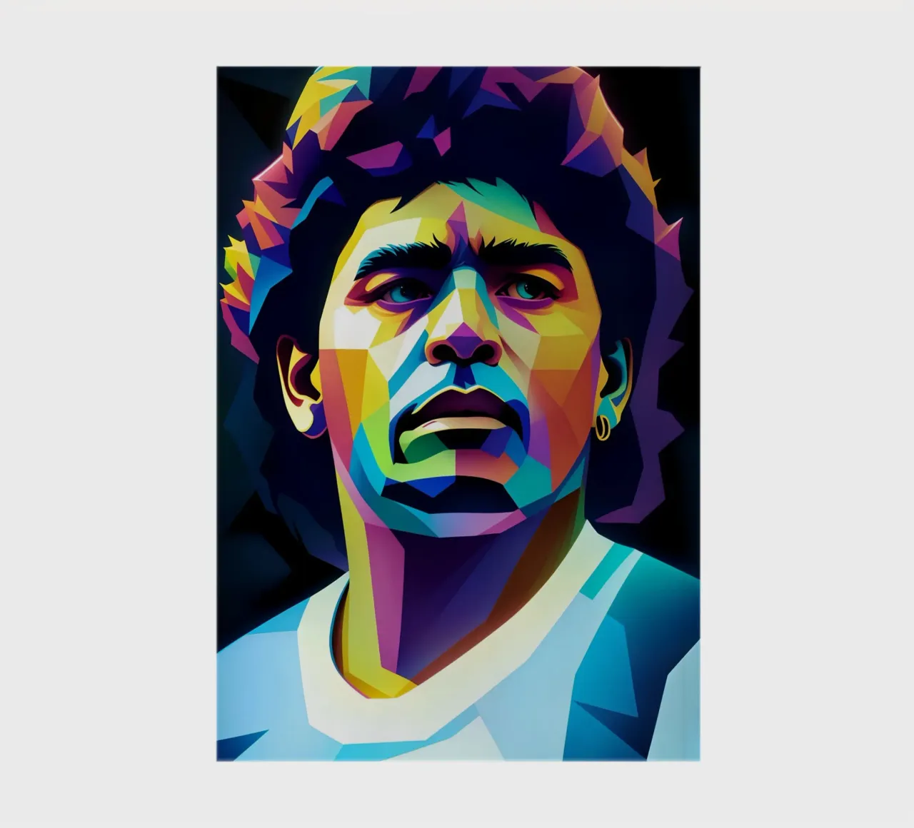 Diego Maradona wpap potrait neon notebook by BONANZA