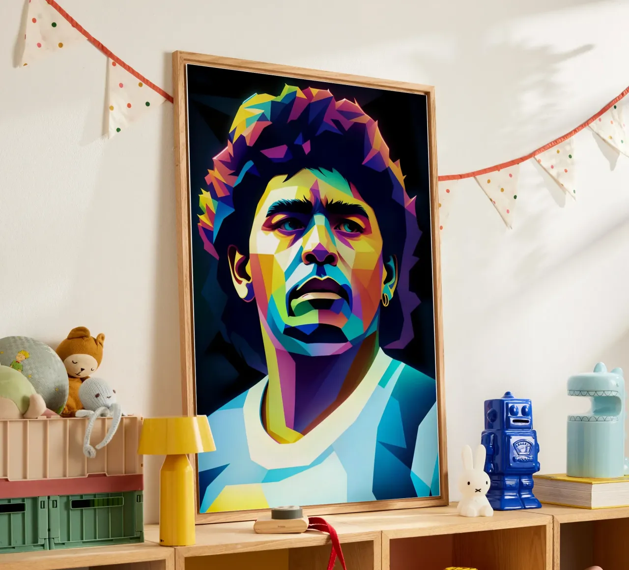Diego Maradona wpap potrait neon metacrilato de BONANZA