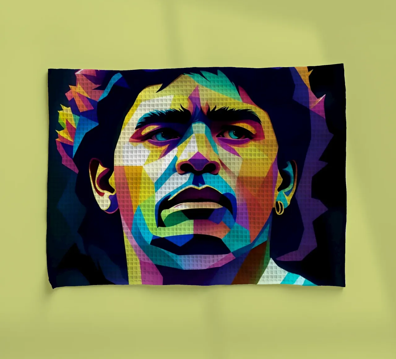 Diego Maradona wpap potrait neon torchon de BONANZA