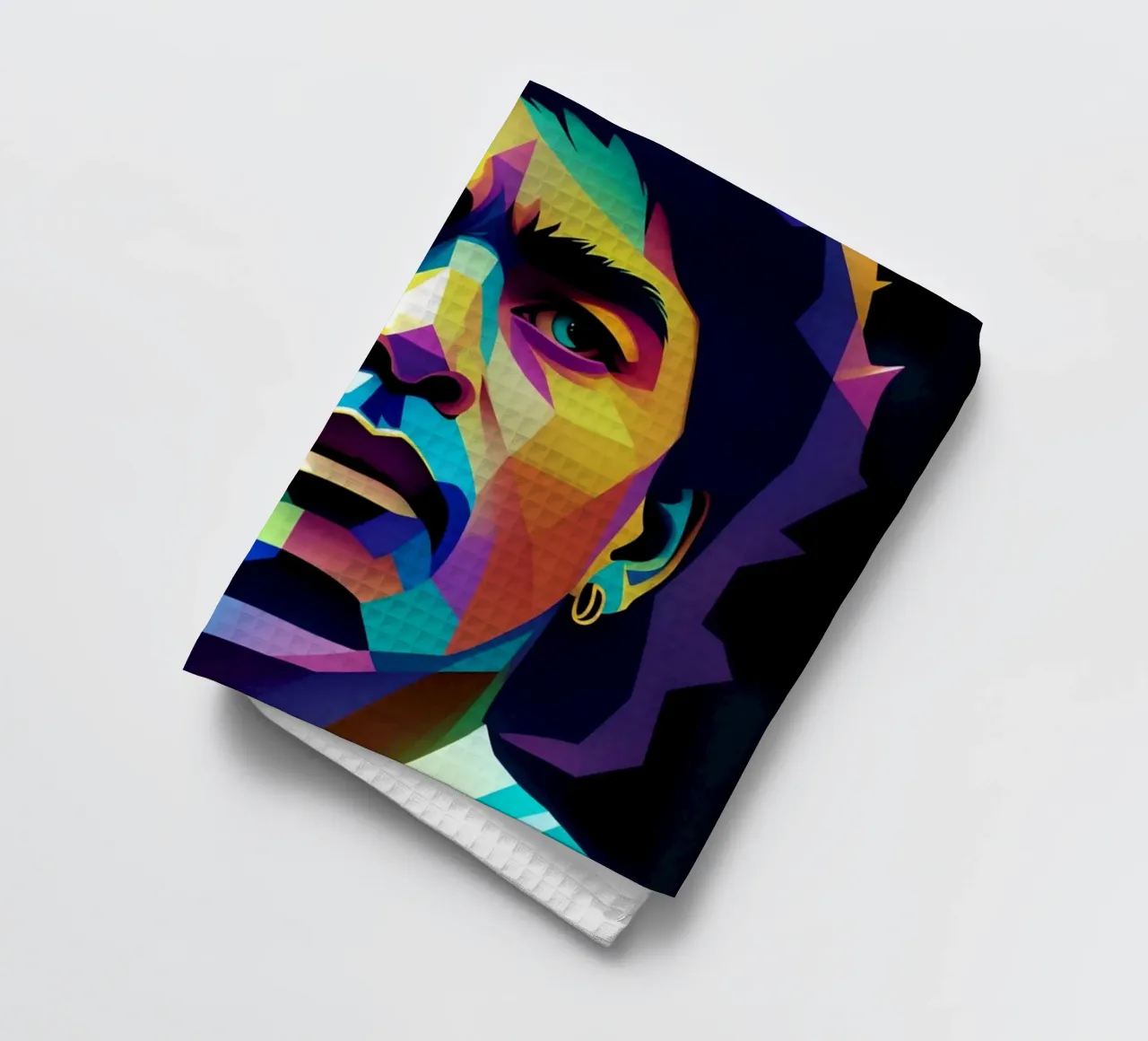 Diego Maradona wpap potrait neon torchon de BONANZA