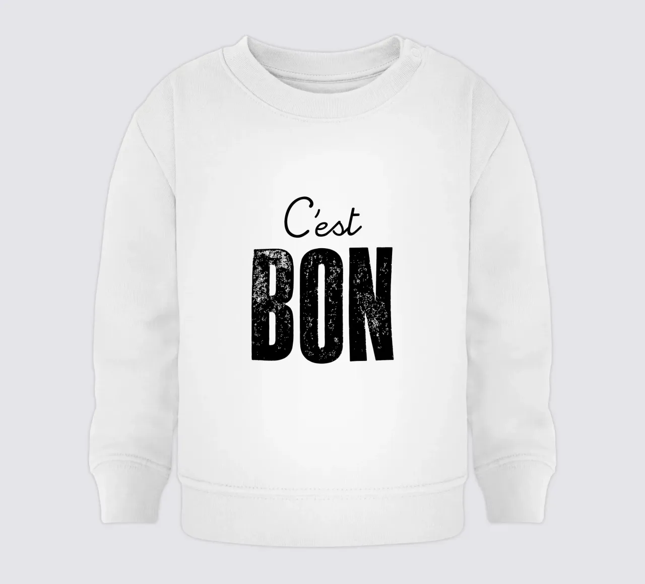 C'est Bon Design tipografico francese in bianco e nero felpa neonato da THE MOTIVATED TYPE