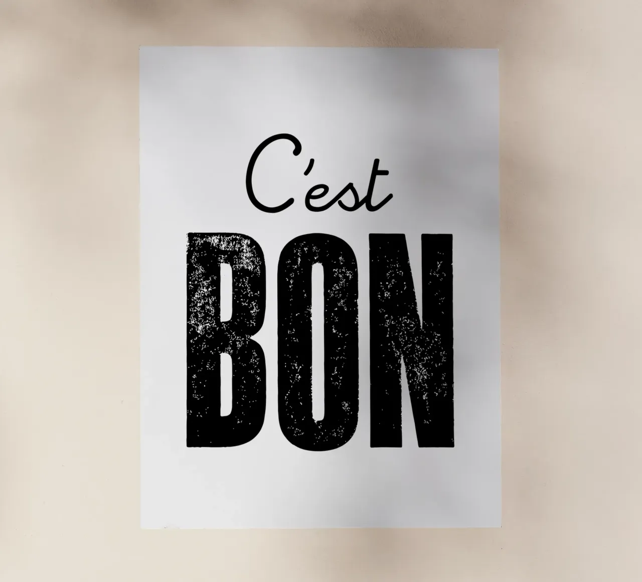 C'est Bon Design tipografico francese in bianco e nero pellicola backlit da THE MOTIVATED TYPE