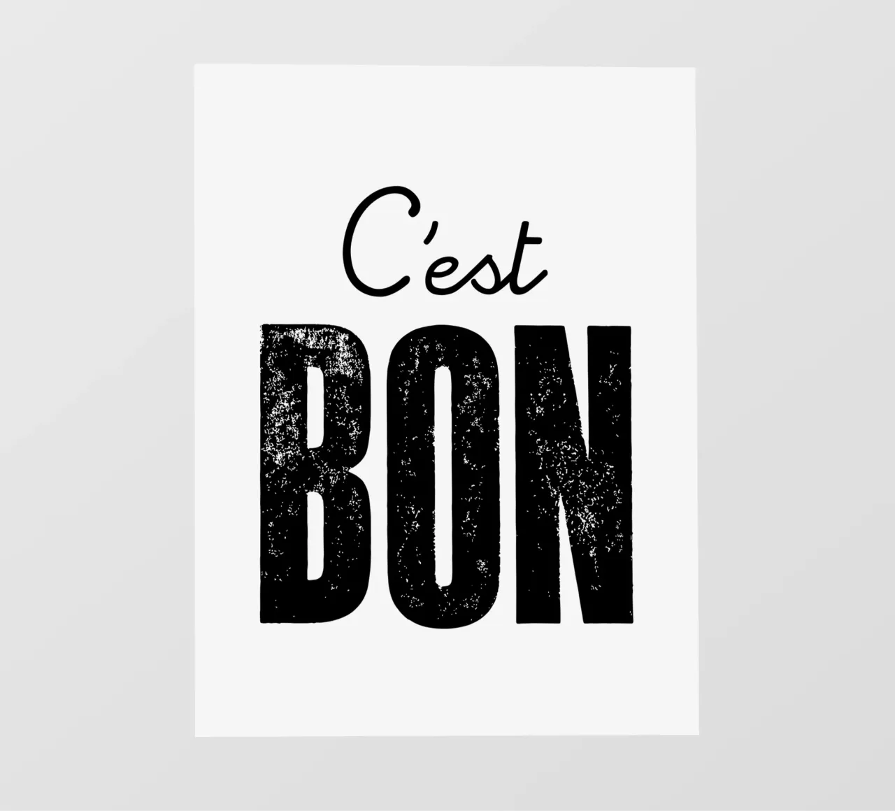 C'est Bon Design tipografico francese in bianco e nero telo in pvc da THE MOTIVATED TYPE