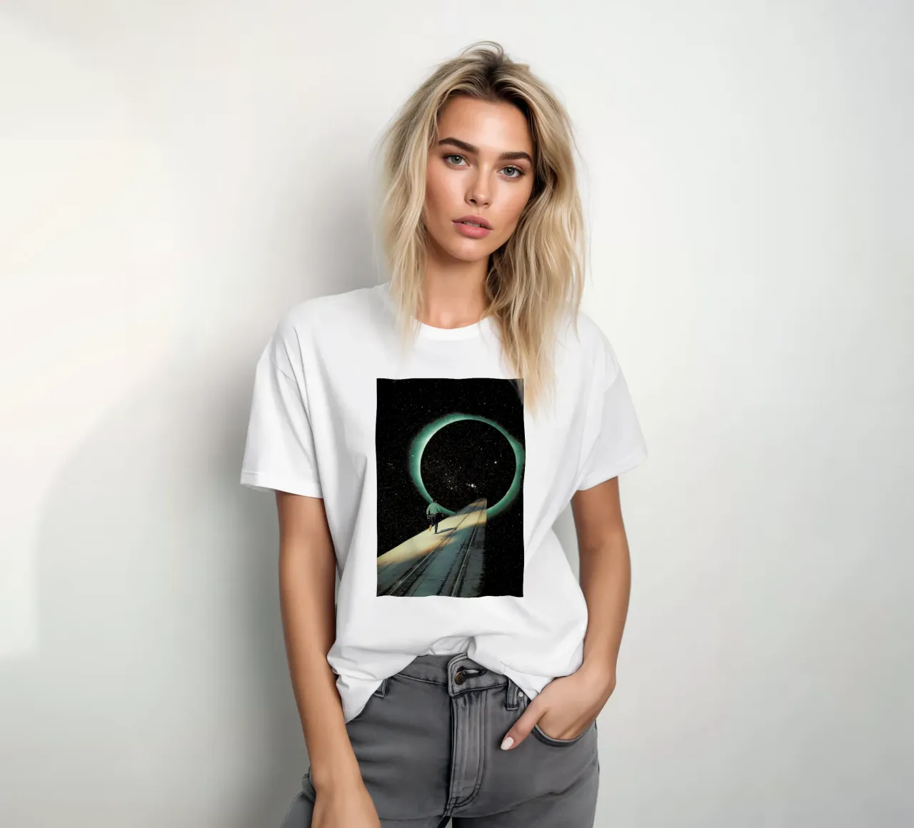 Escaping into the Void t-shirt da Frank Moth