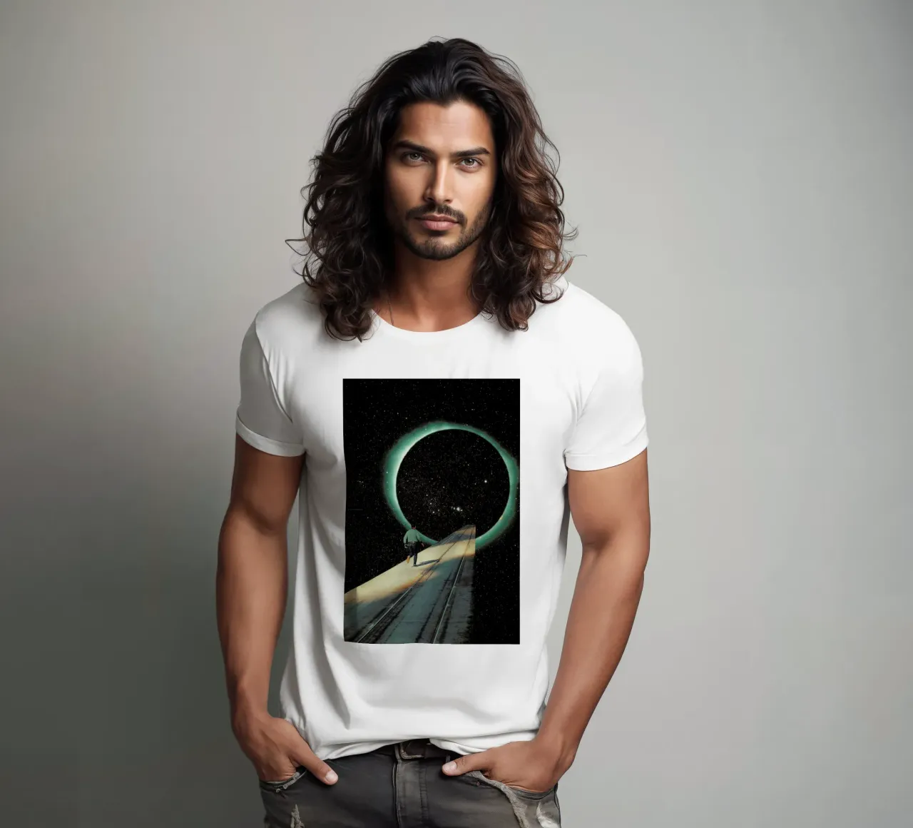 Escaping into the Void t-shirt da Frank Moth