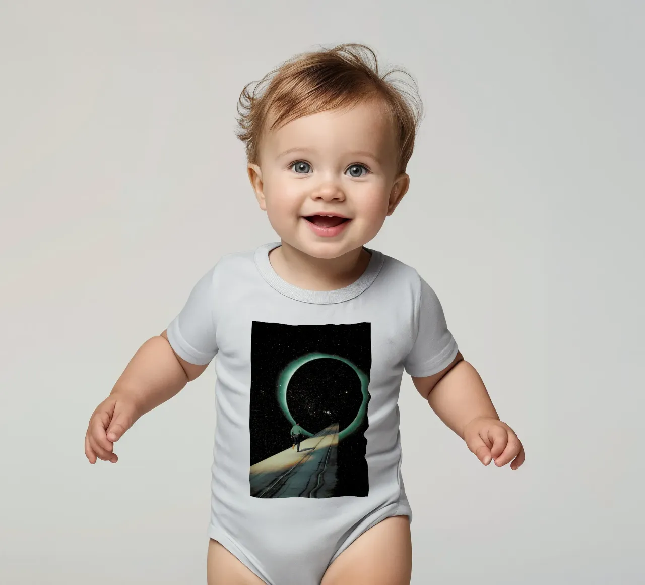 Escaping into the Void body neonato maniche corte da Frank Moth