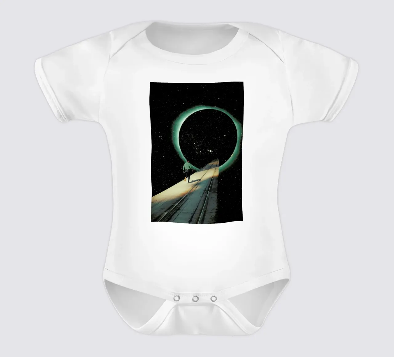 Escaping into the Void Kurzarm Babybody von Frank Moth