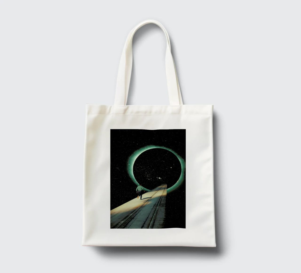 Escaping into the Void borsa in juta da Frank Moth