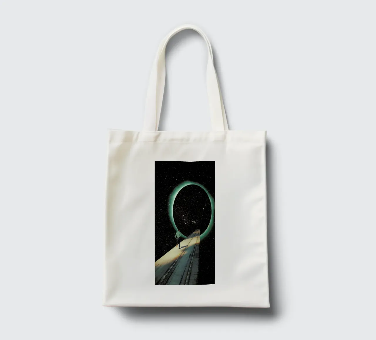 Escaping into the Void borsa in juta da Frank Moth