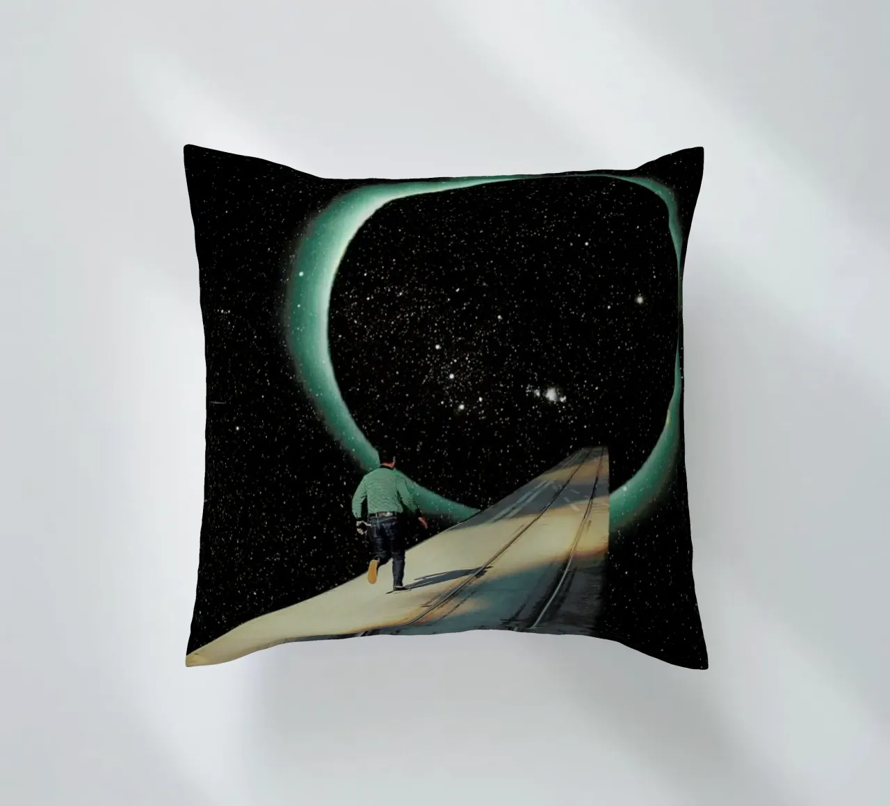 Escaping into the Void cuscino da Frank Moth