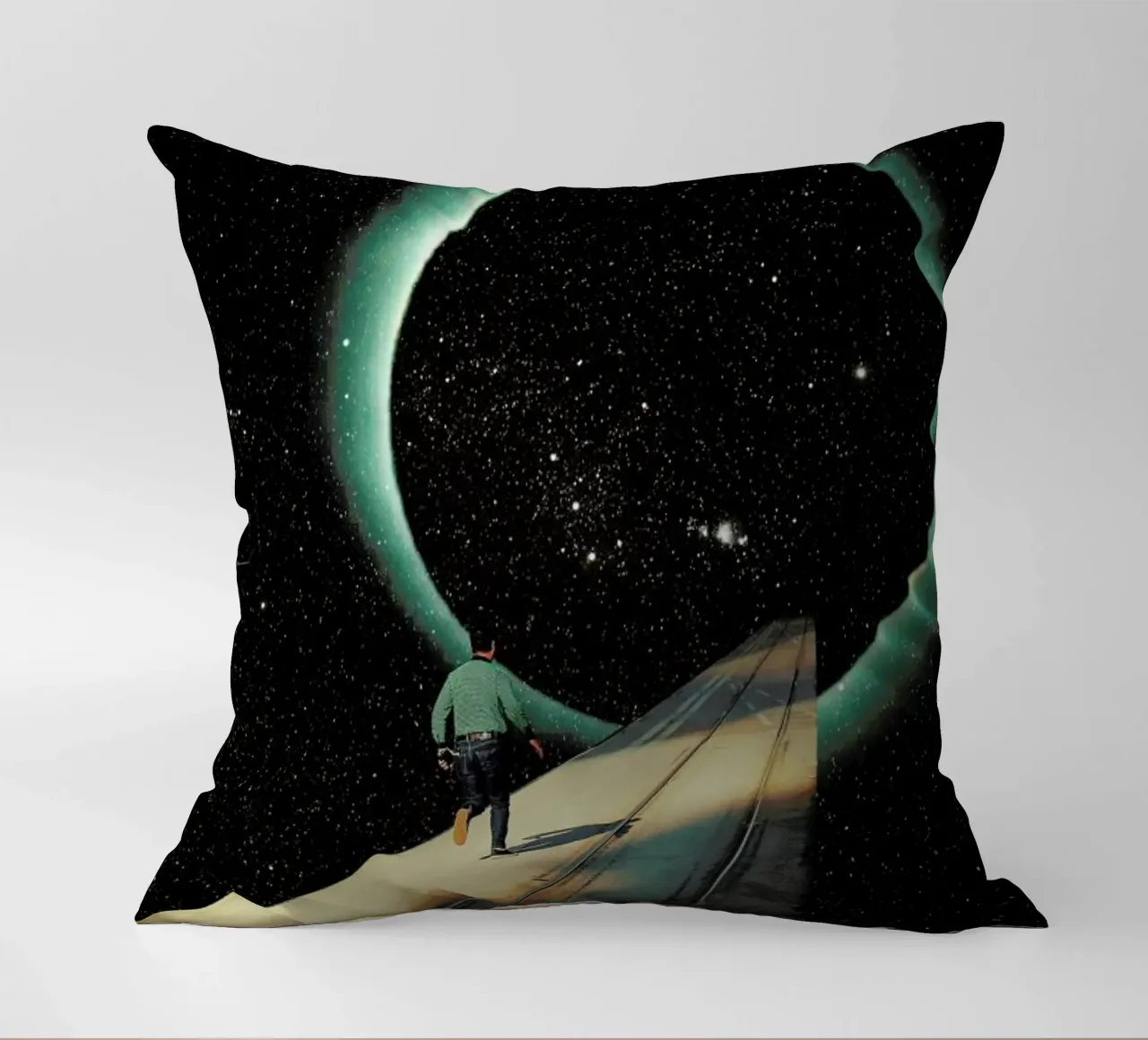 Escaping into the Void cuscino da Frank Moth