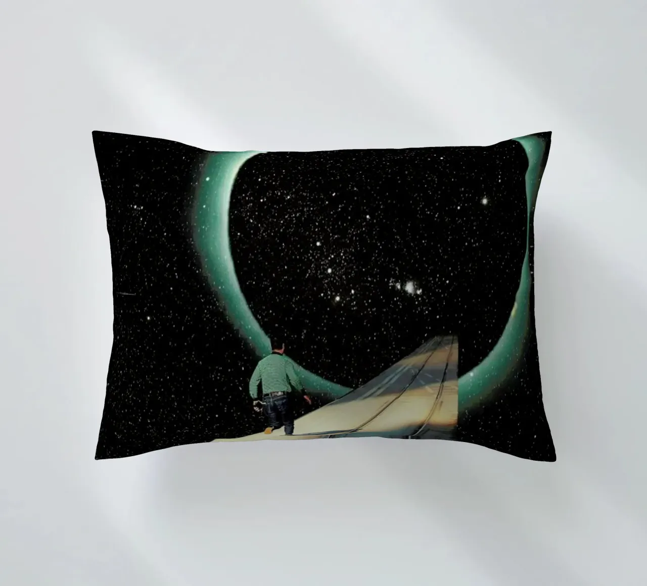 Escaping into the Void cuscino da Frank Moth