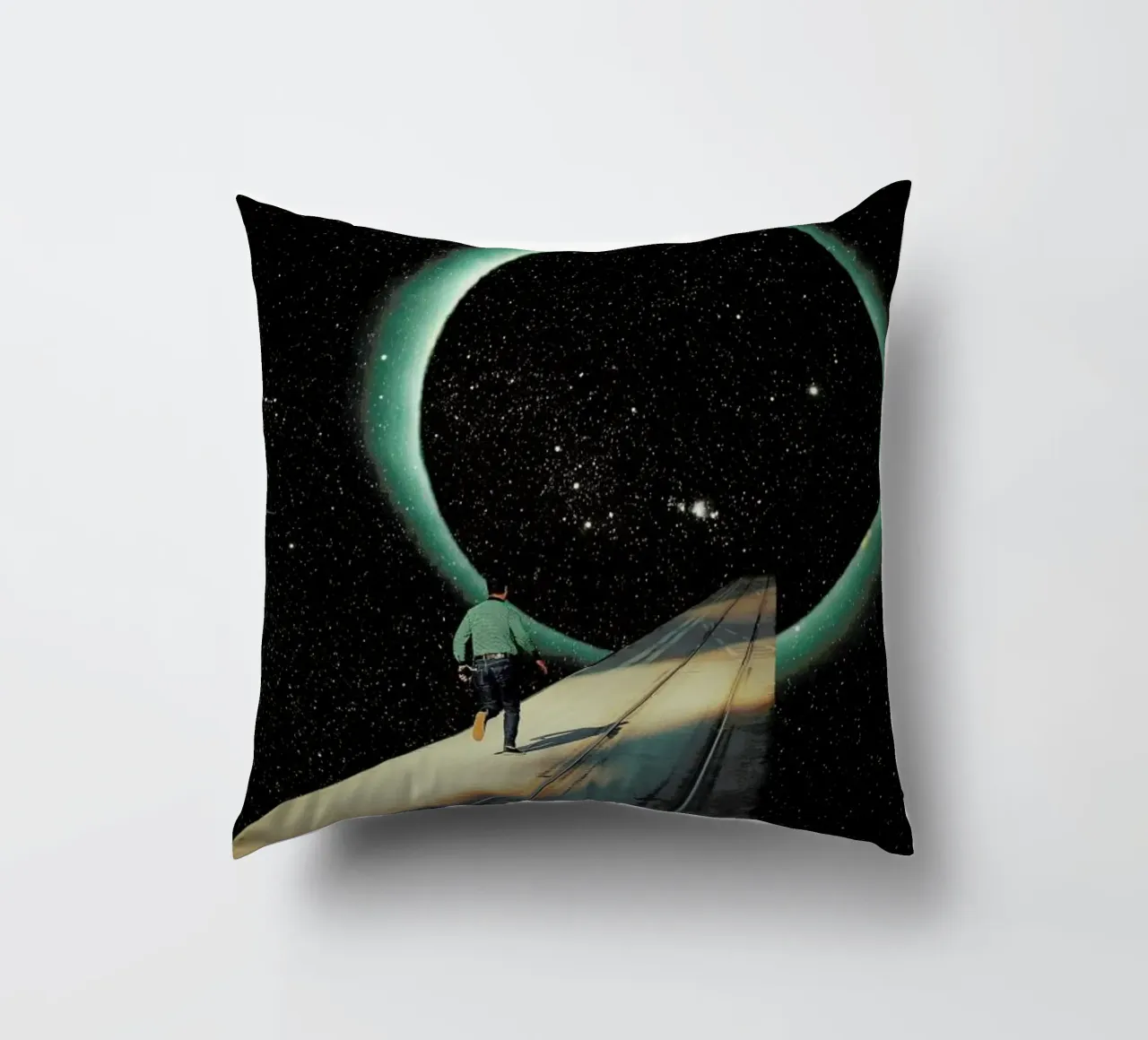 Escaping into the Void cuscino da Frank Moth