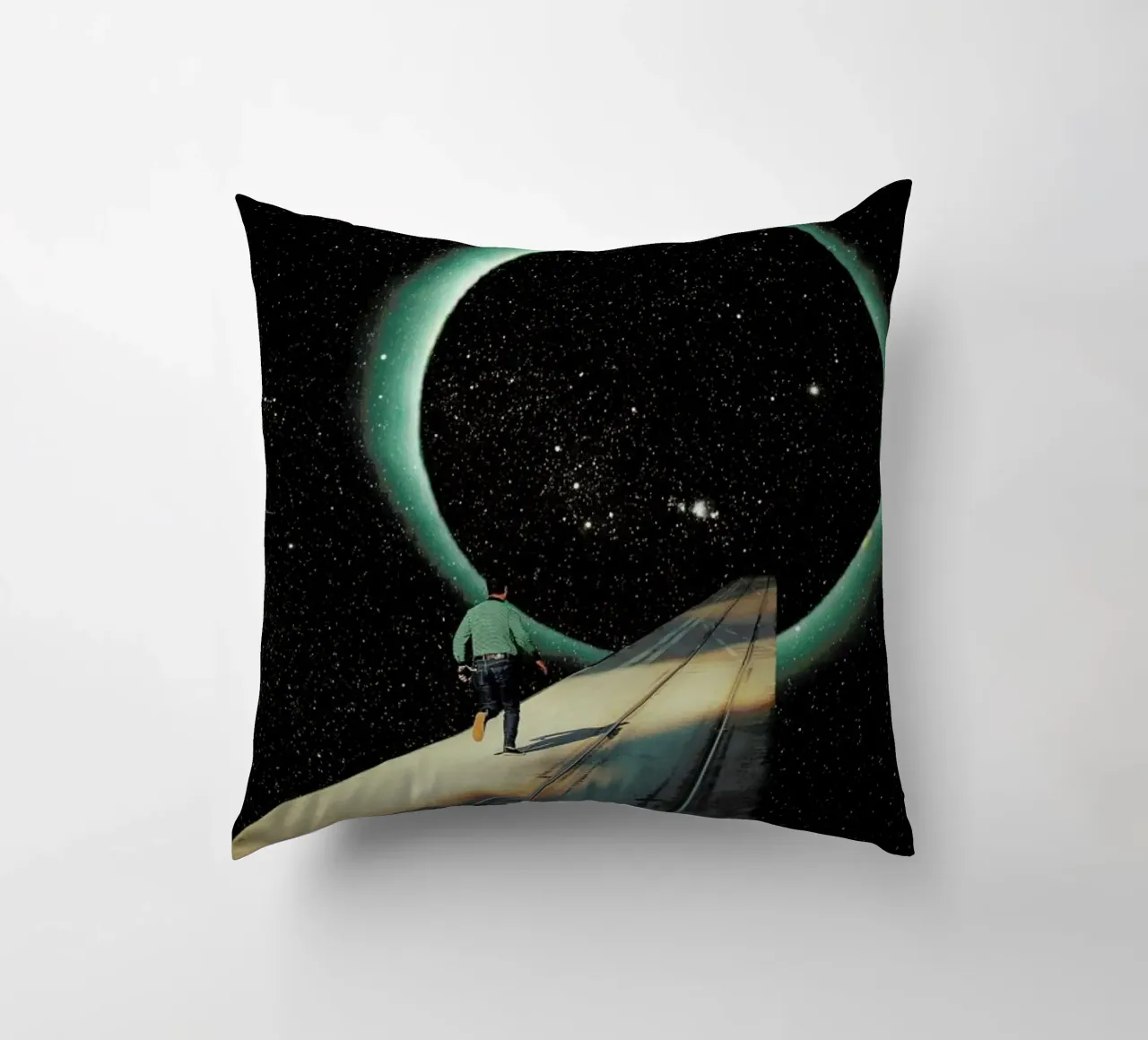 Escaping into the Void cuscino da Frank Moth