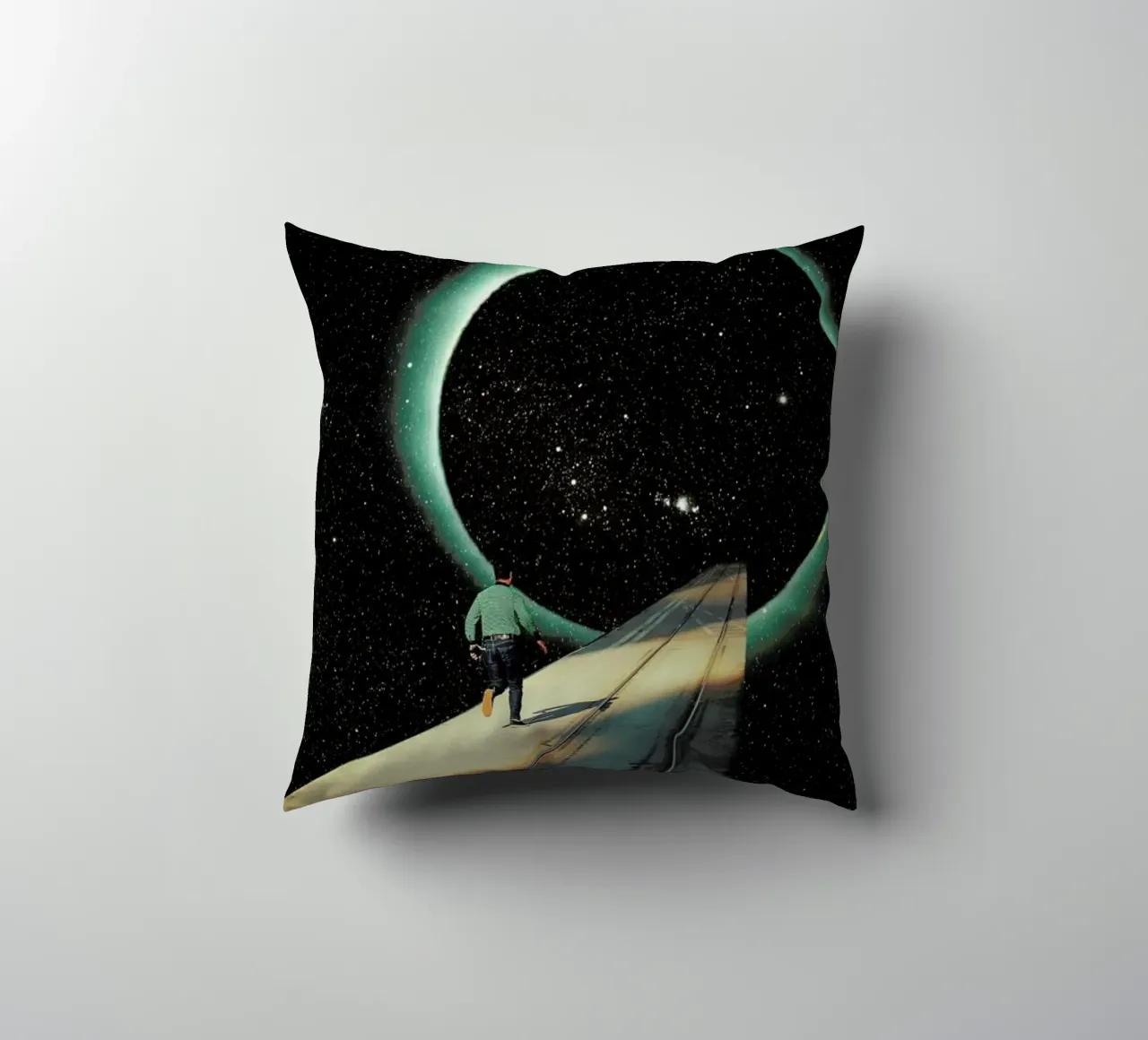 Escaping into the Void cuscino da Frank Moth