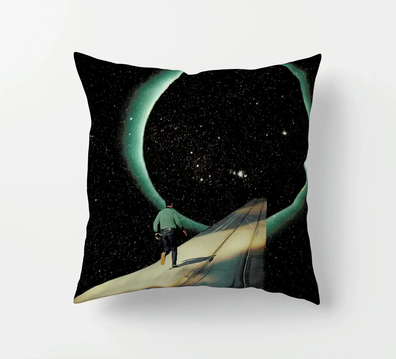 Escaping into the Void cuscino da Frank Moth