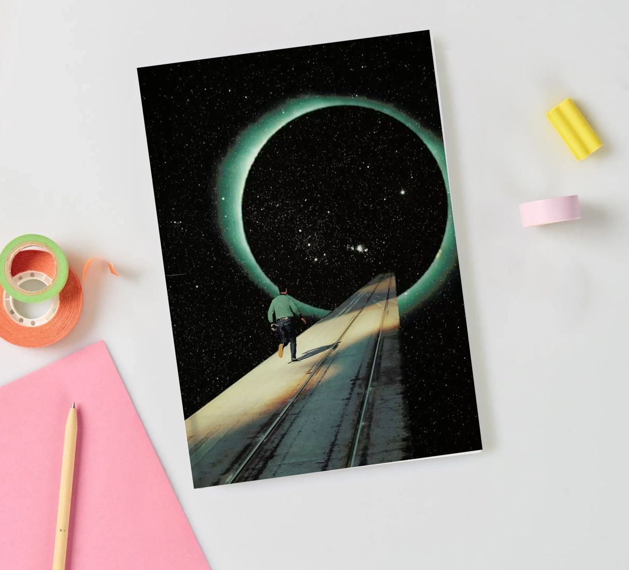 Escaping into the Void notebook by Frank Moth