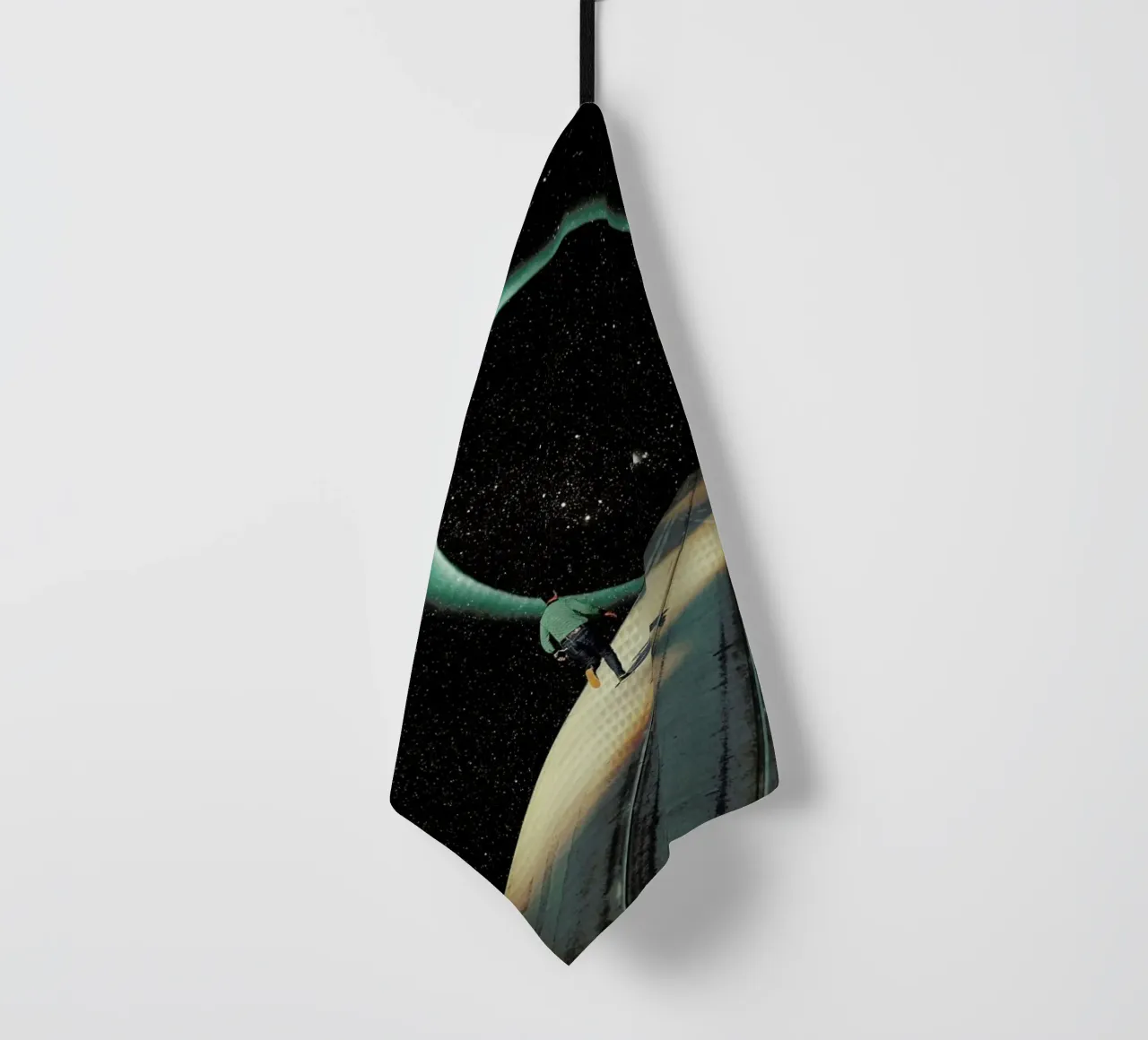 Escaping into the Void Geschirrtuch von Frank Moth