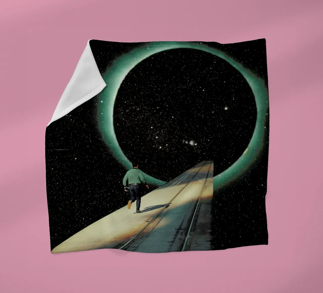 Escaping into the Void plaid polaire de Frank Moth