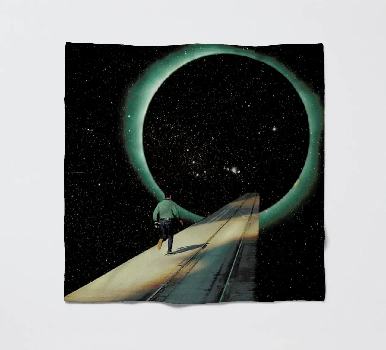 Escaping into the Void plaid polaire de Frank Moth