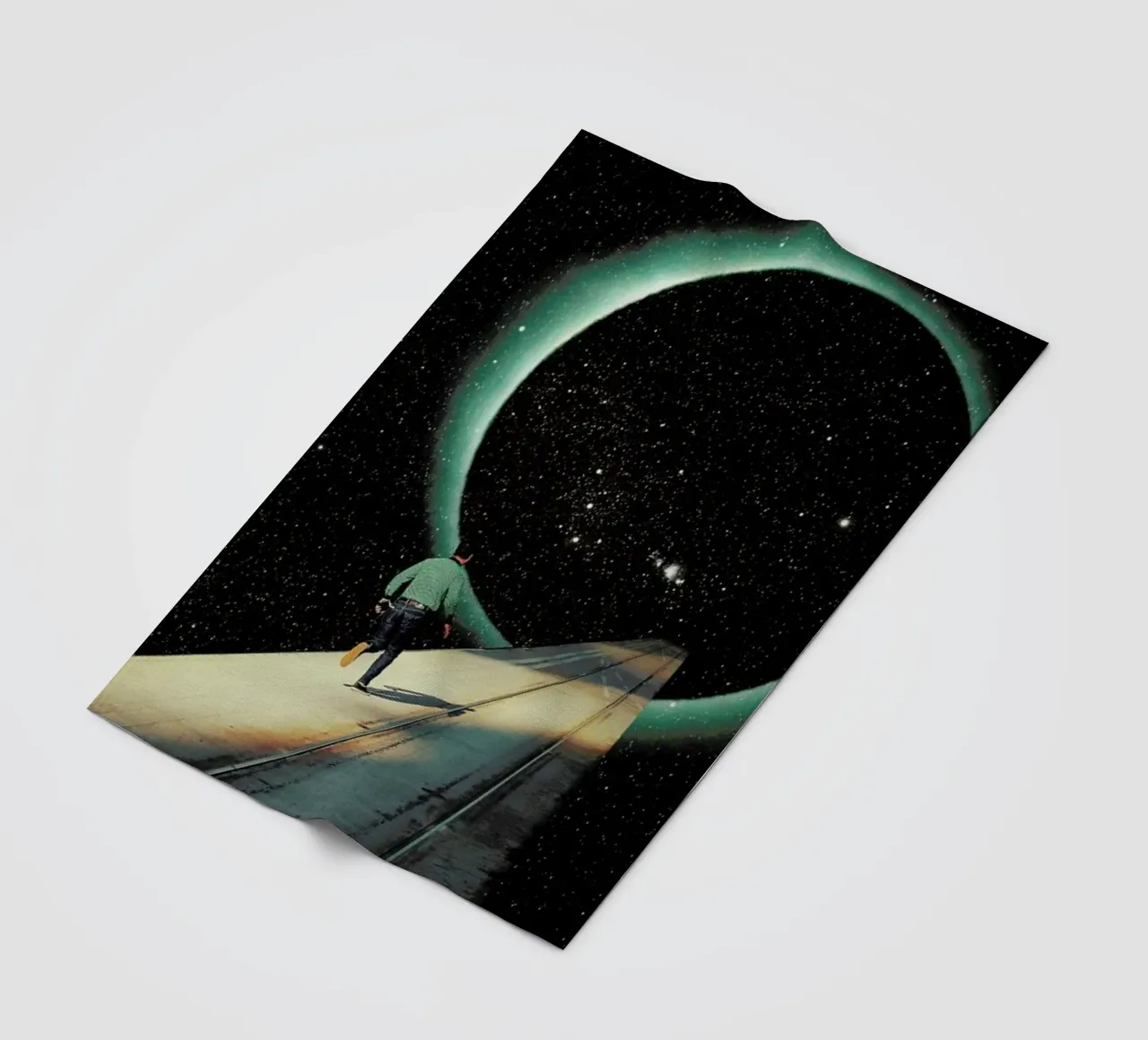 Escaping into the Void plaid polaire de Frank Moth