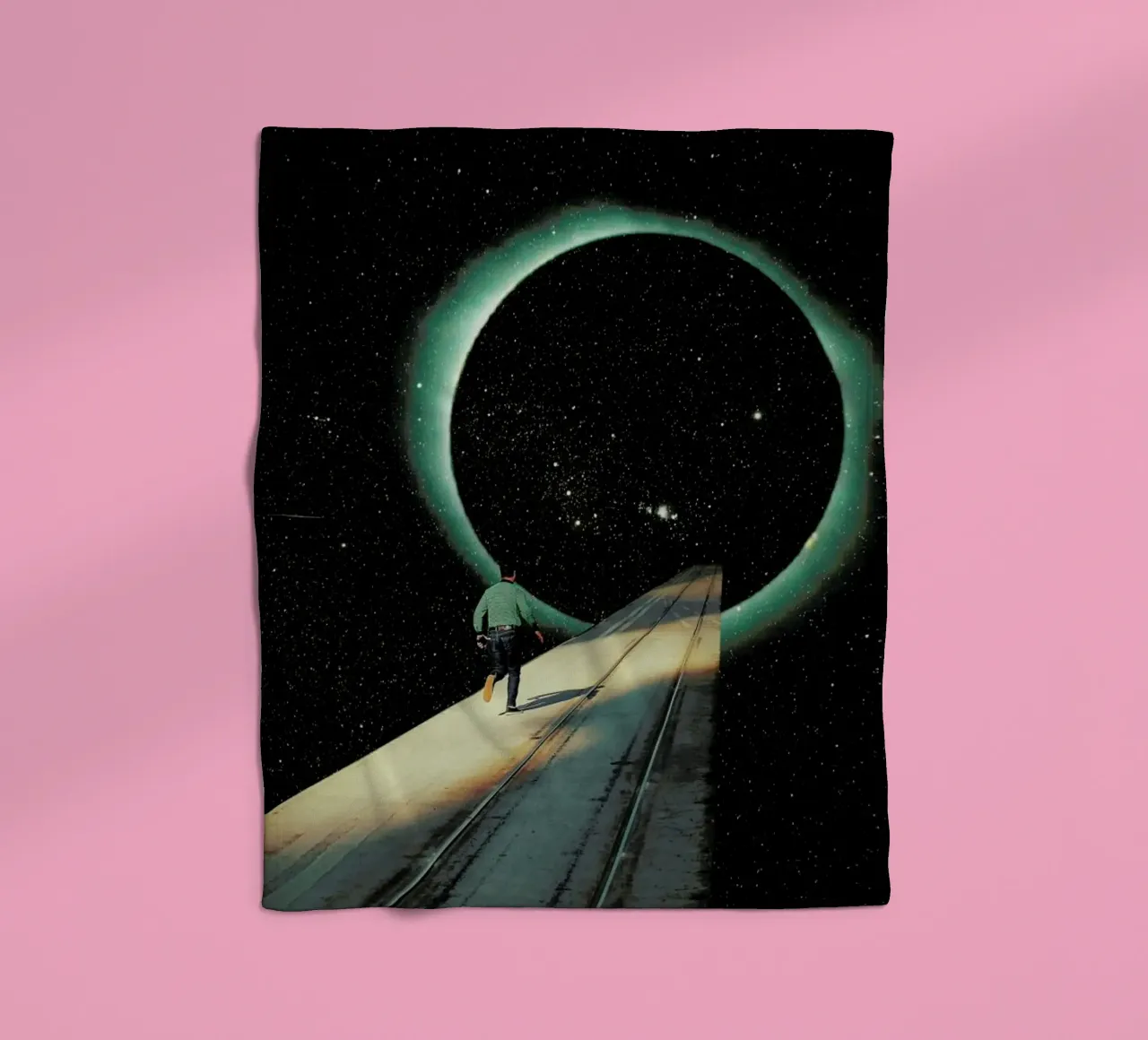 Escaping into the Void plaid polaire de Frank Moth