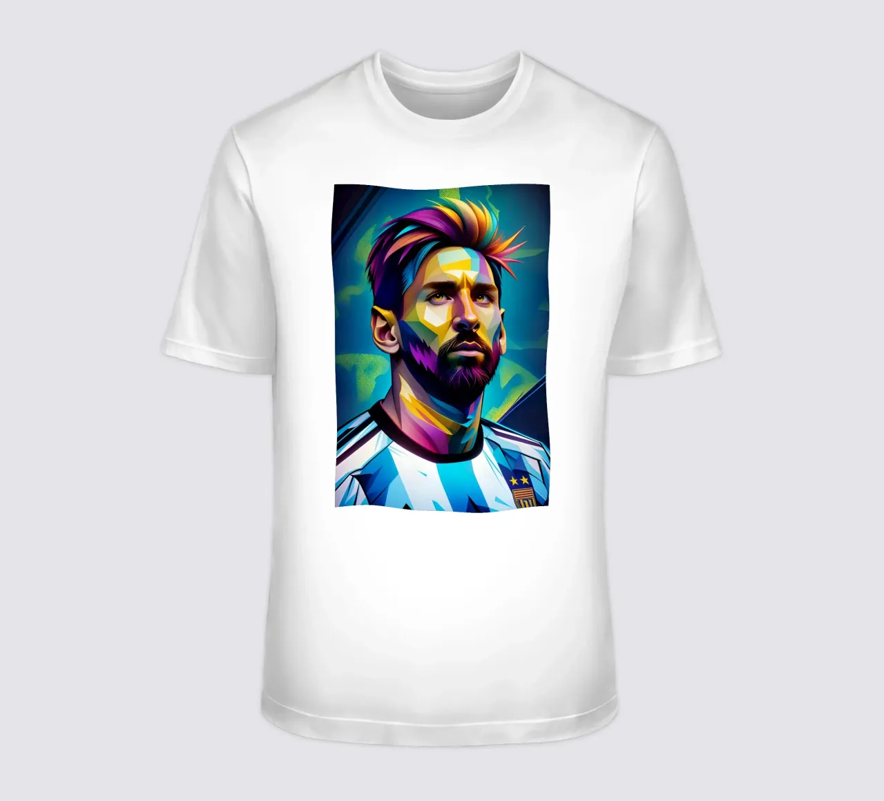 Messi potrait wpap neon t-shirt da BONANZA