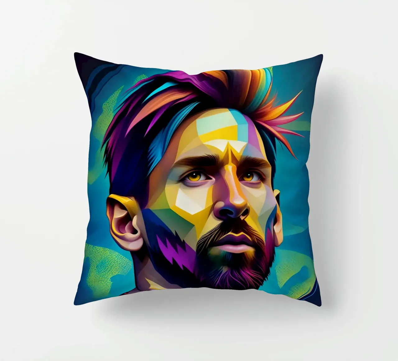 Messi potrait wpap neon cuscino da BONANZA
