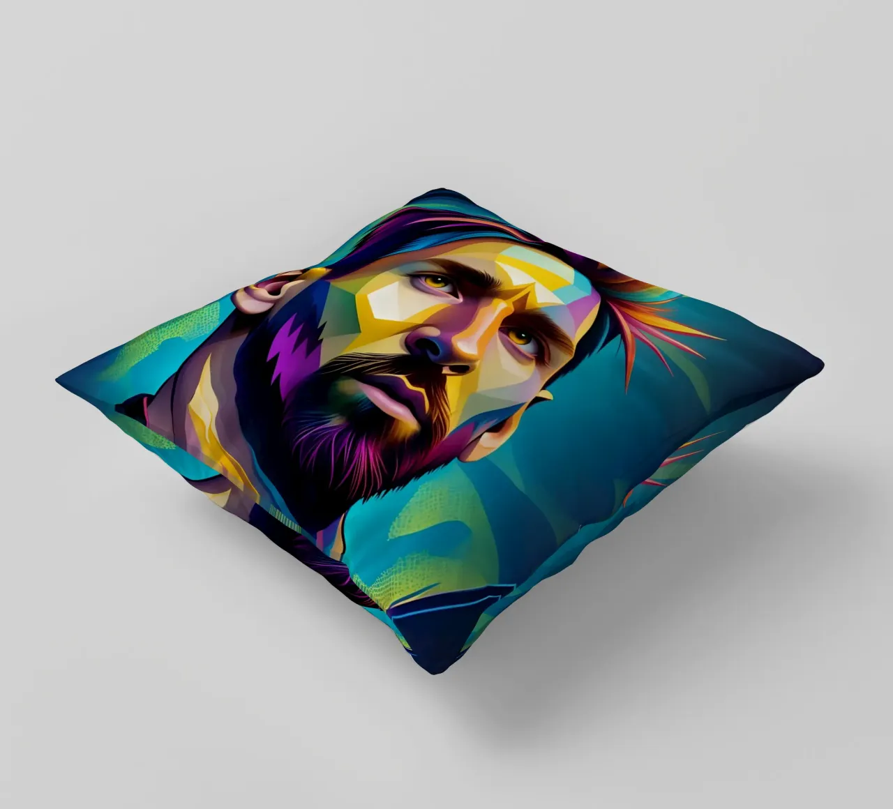 Messi potrait wpap neon cuscino da BONANZA