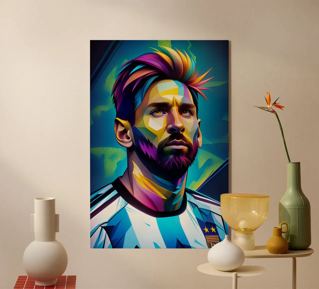 Messi potrait wpap neon plexiglass da BONANZA