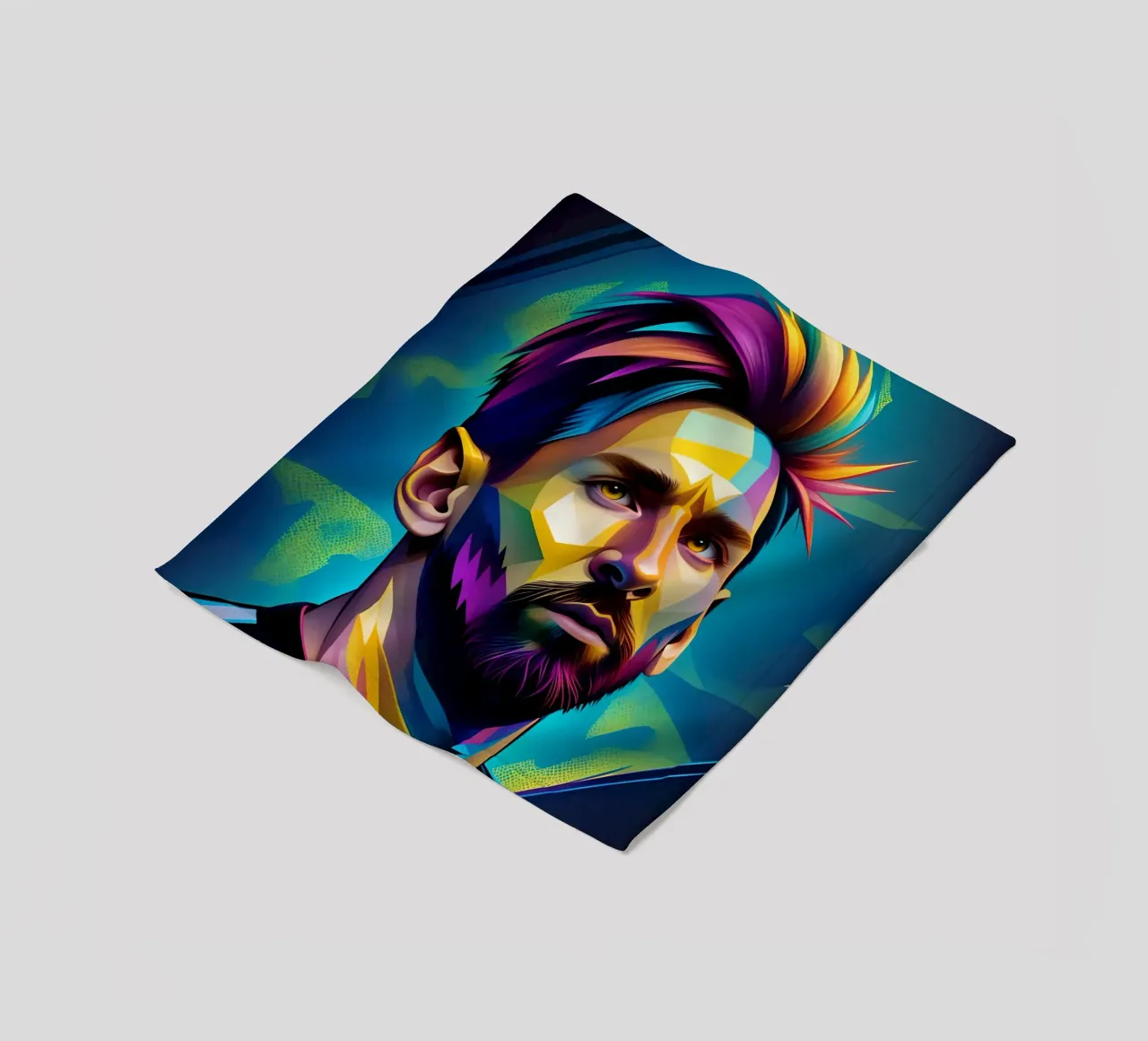 Messi potrait wpap neon coperta in pile da BONANZA