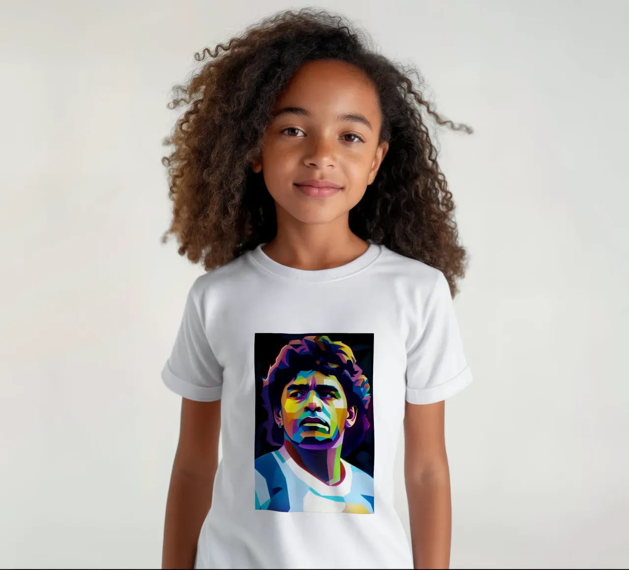 Diego Maradona wpap neon kids t-shirt by BONANZA