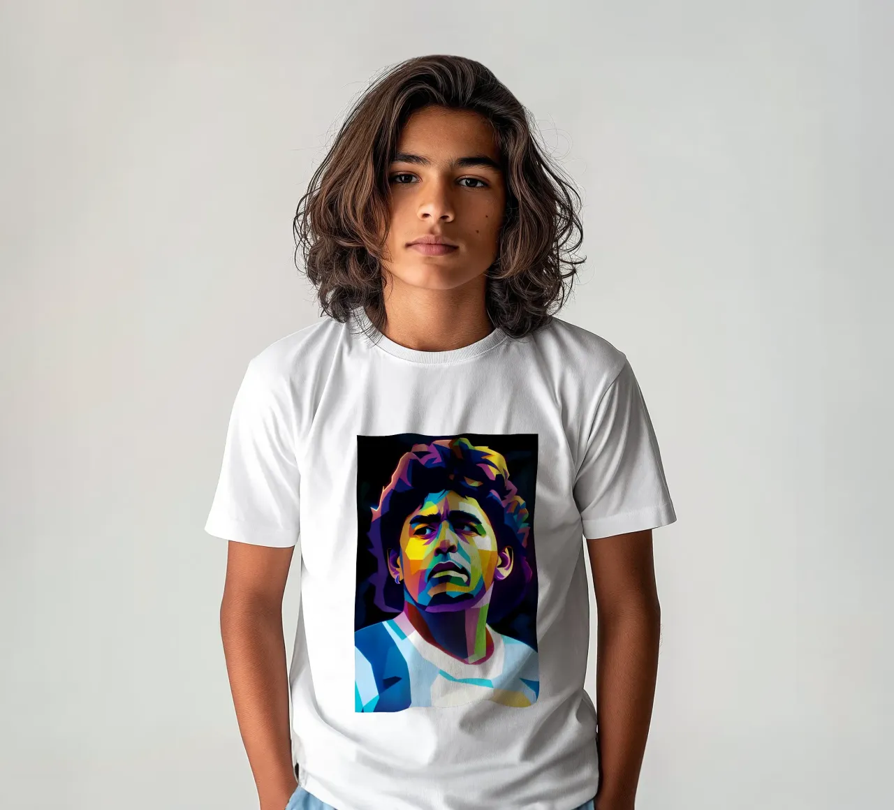 Diego Maradona wpap neon kids t-shirt by BONANZA
