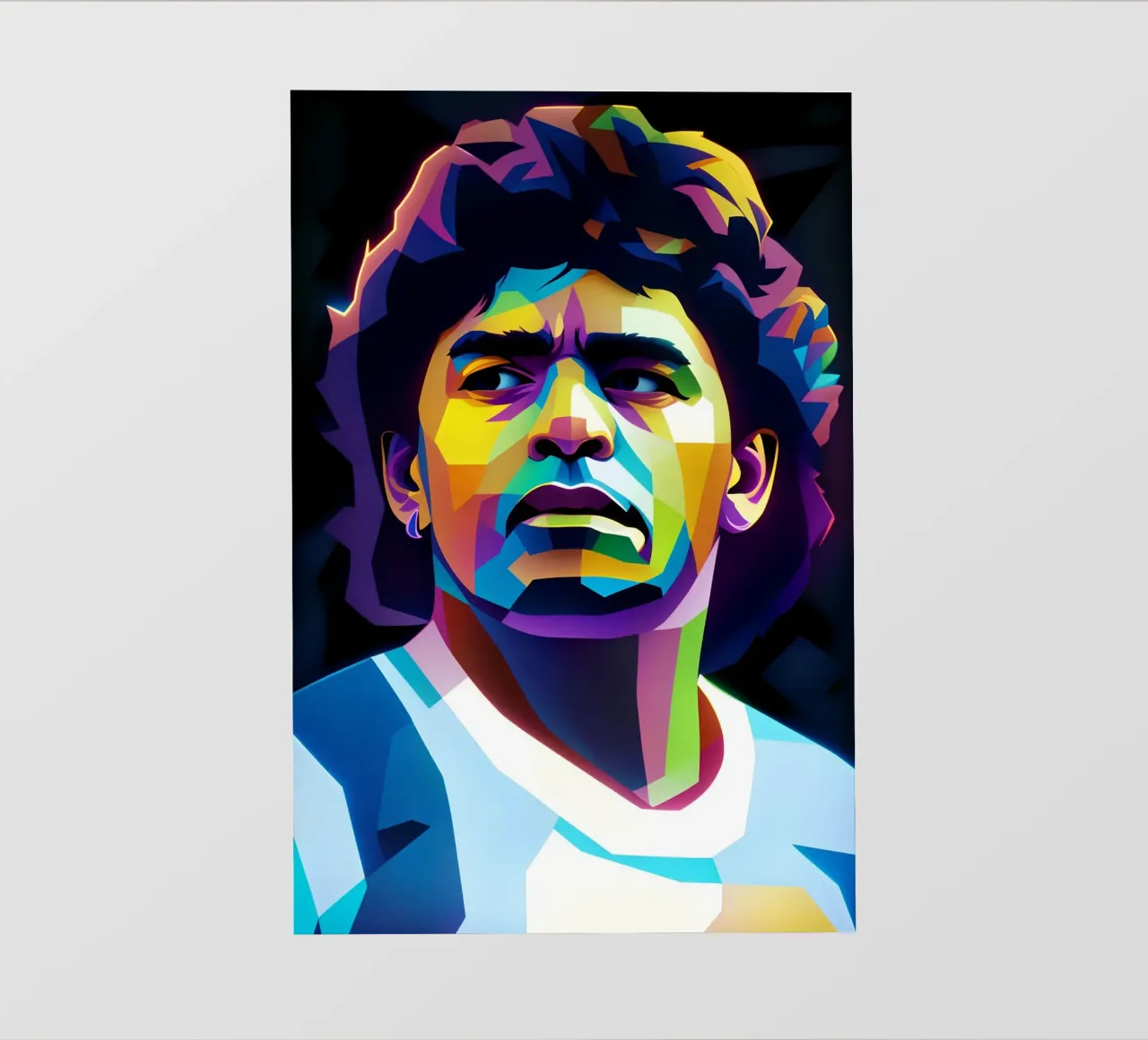 Diego Maradona wpap neon pellicola backlit da BONANZA