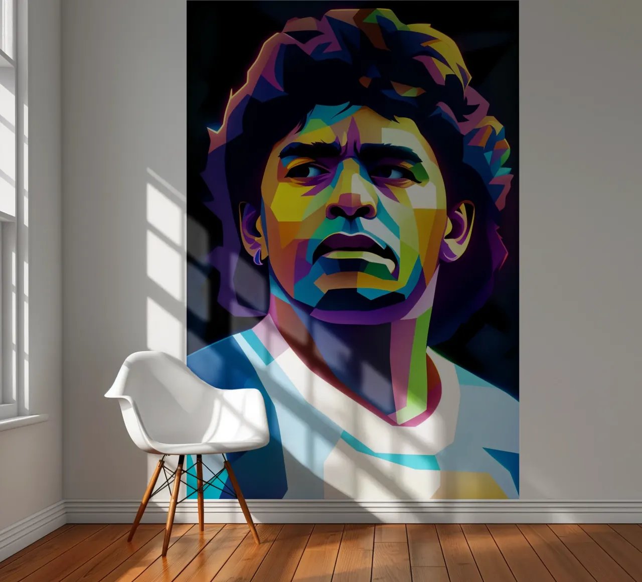 Diego Maradona wpap neon photo wallpaper by BONANZA