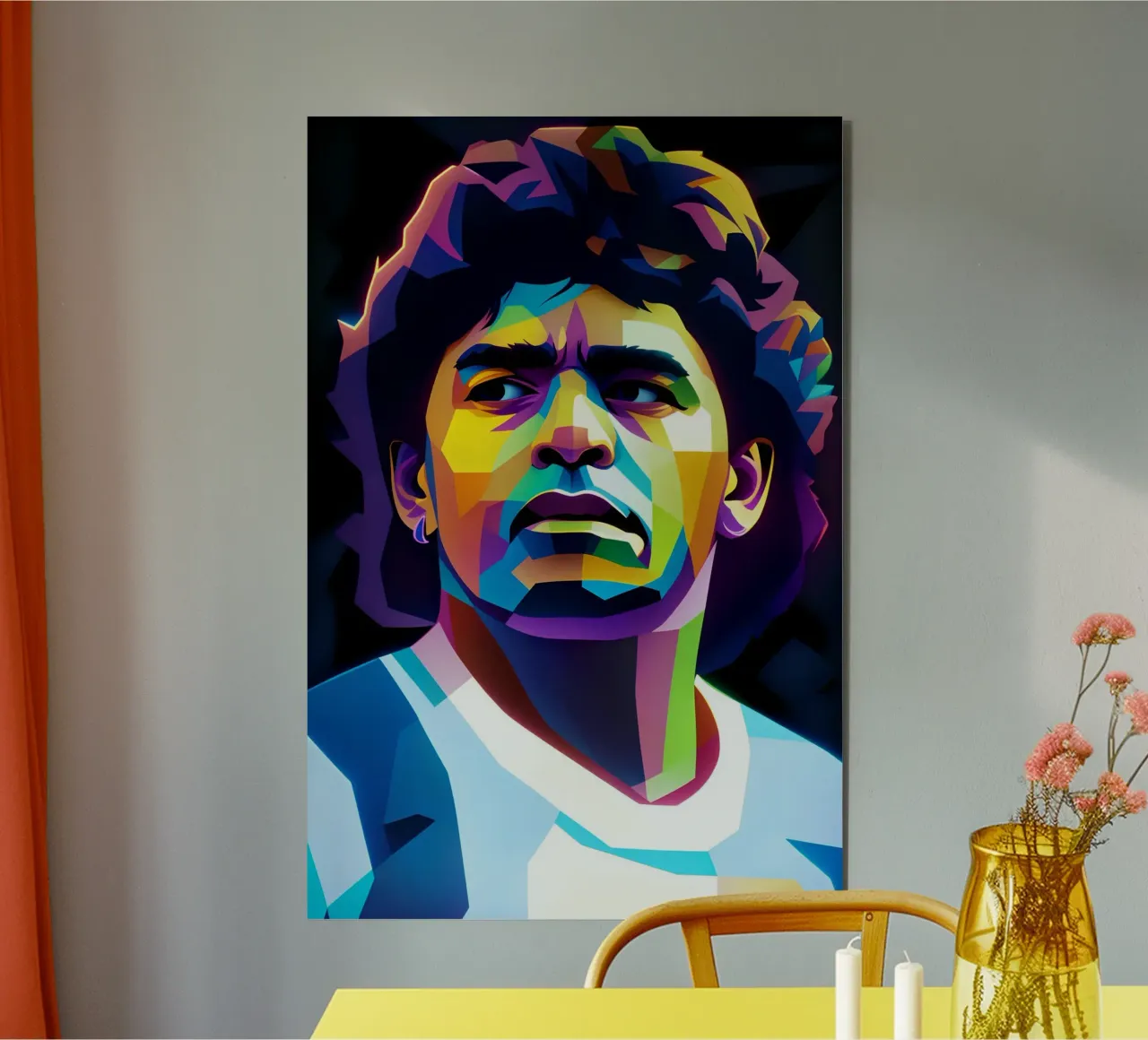 Diego Maradona wpap neon alluminio dibond da BONANZA