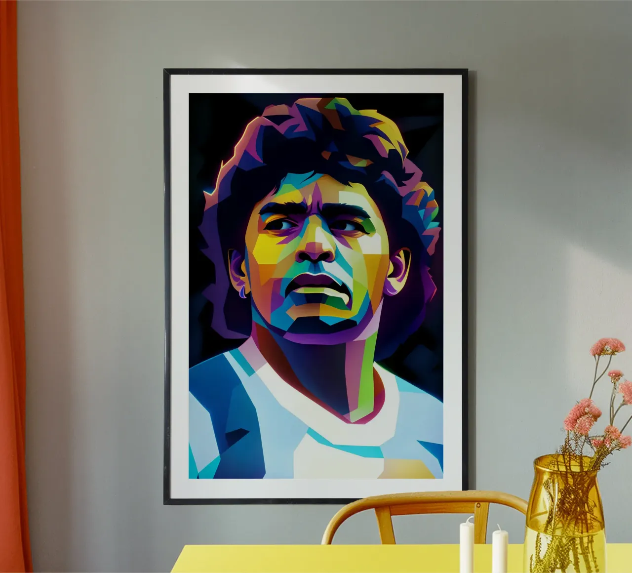 Diego Maradona wpap neon carta hahnemühle da BONANZA