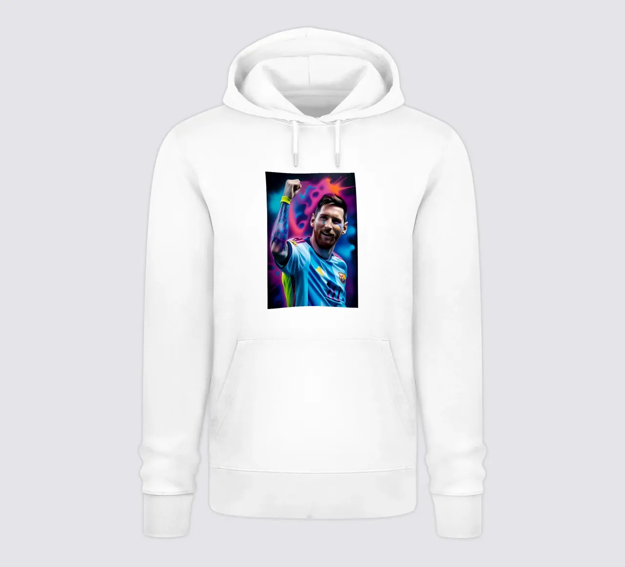 Messi potrait colorful neon felpa con cappuccio da BONANZA