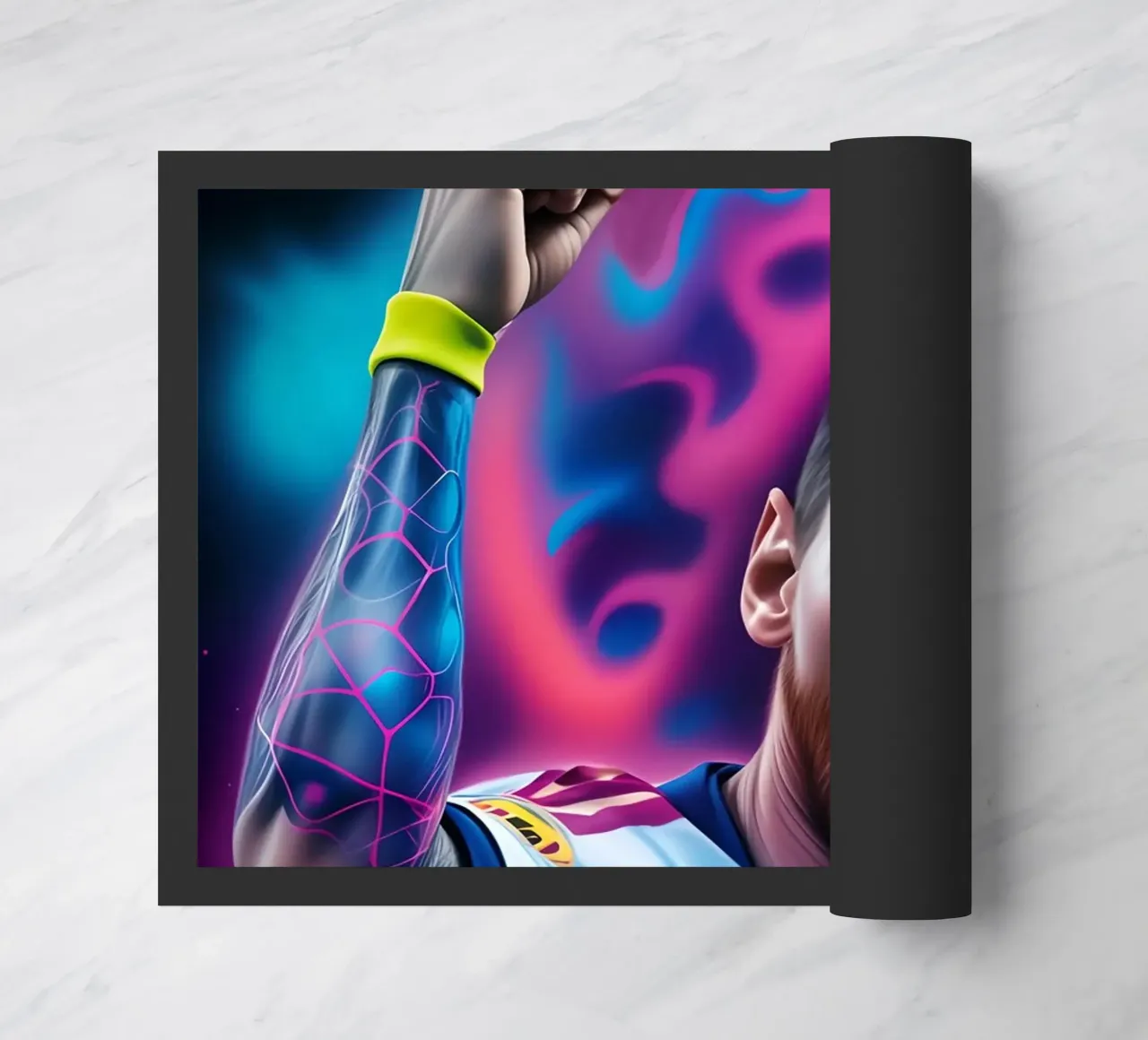 Messi potrait colorful neon zerbino da BONANZA