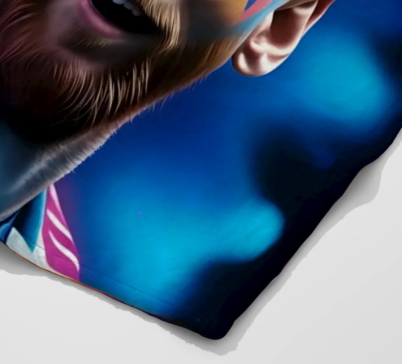 Messi potrait colorful neon coperta in pile da BONANZA
